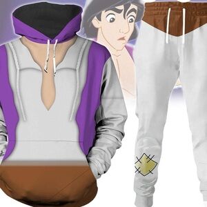 Aladdin Costume Cosplay 3D full zip Hoodie and Jogger